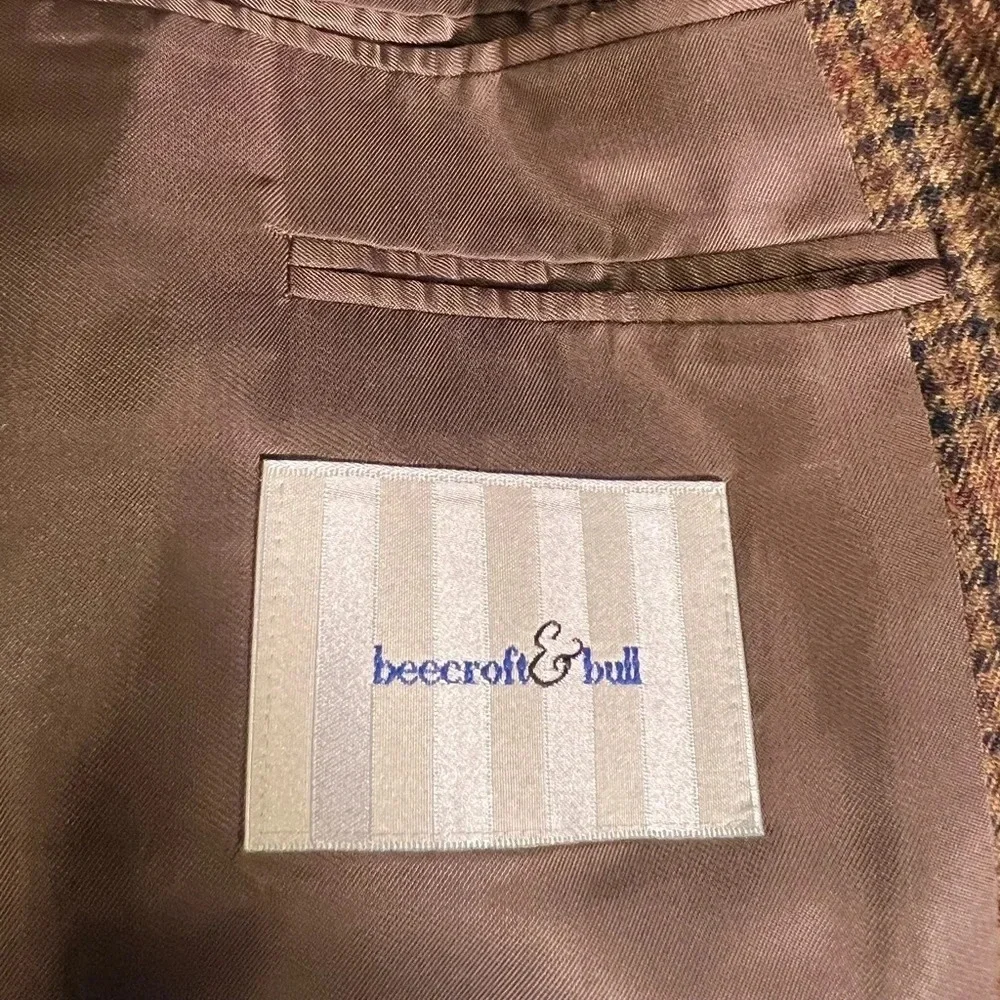 Ermenegildo Zegna/beercroft & bull, 42L cashmere plaid, button front sports coat